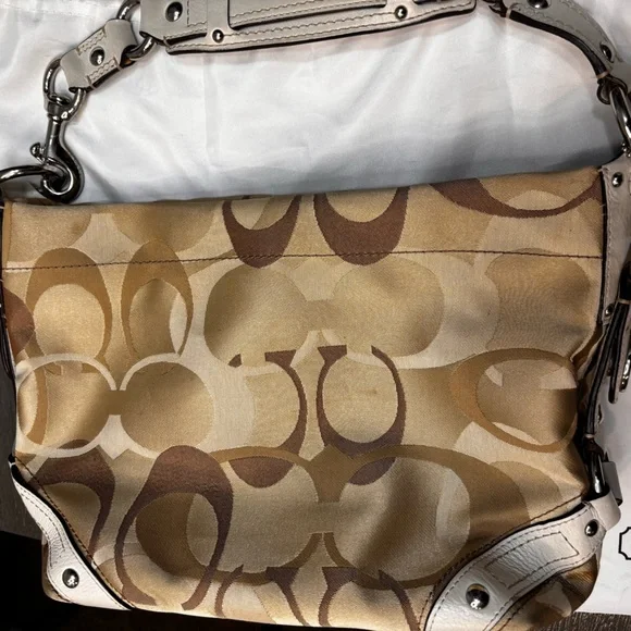 Coach Carly Signature Monogram Hobo 2007 Authentic Shoulder Bag with Dust Bag - Picture 4 of 14